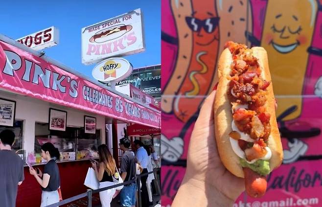 미국 캘리포니아의 명물 핫도그 브랜드 '핑크 핫도그(Pink's Hot Dogs)'가 한국 소비자 앞에 설 준비를 마쳤다. 핑크 핫도그 인스타그램