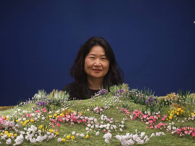 Director Yoo Lee of the stop-motion film ″A Man Who Takes Pictures of Flowers,″ which was invited to this year's Busan International Film Festival [AARON WISE]