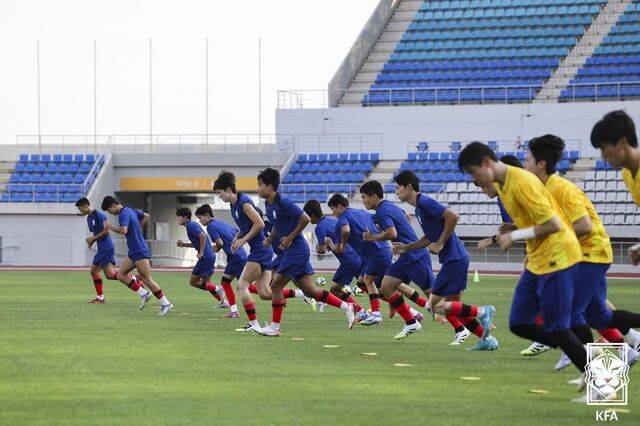 지난달 경남 김해에 진행된 최종 소집 훈련 당시 U-20 대표팀 모습. 대한축구협회 제공