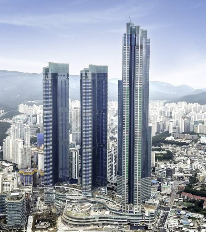 해운대구 중동 엘시티더샵. [연합]