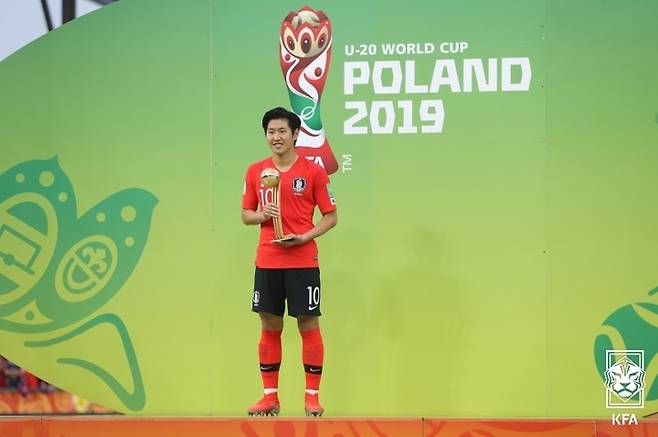 [서울=뉴시스]2019년 U-20월드컵 골든볼 이강인. (사진=대한축구협회 제공)