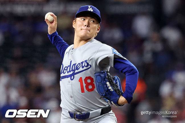 [사진] LA 다저스 야마모토 요시노부. ⓒGettyimages(무단전재 및 재배포 금지)