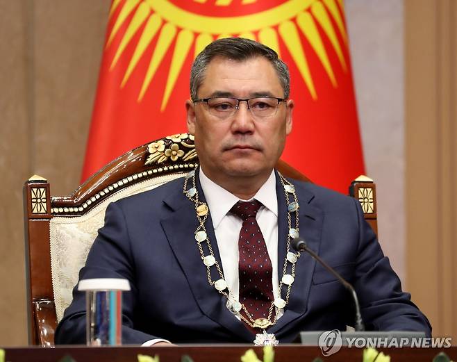 사디르 자파로프 키르기스스탄 대통령 [EPA 연합뉴스 자료사진. 재판매 및 DB 금지]