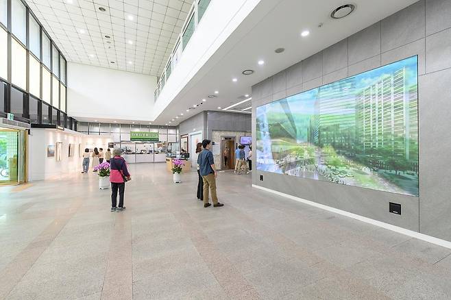 양천구청 로비에 설치된 미디어월 [양천구 제공. 재판매 및 DB 금지]