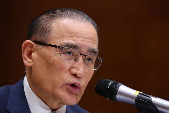 위성락 국가안보실장이 지난 19일 용산 대통령실에서 이재명 대통령 UN 총회 순방 일정 관련 브리핑을 하고 있다. 연합뉴스