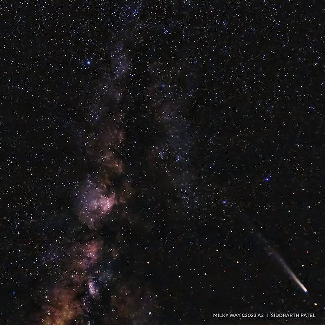 피플스 초이스 부문 1위 ‘혜성이 있는 은하수’. Siddharth Patel