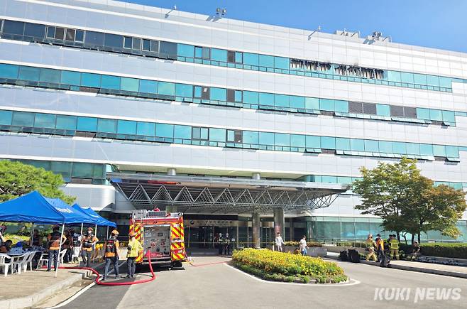 27일 오전 10시 대전 화암동에 위치한 행정안전부 국가정보자원관리원 모습. 사진=명정삼 기자