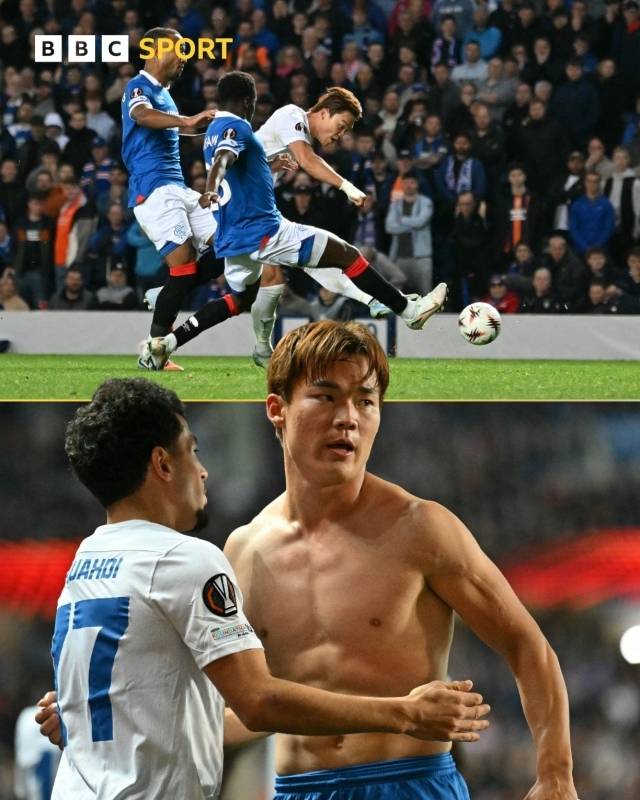 오현규는 “골을 넣은 뒤 모든 것이 쏟아져 나왔다. 감정이 북받쳐서 지금도 울 수 있을 것 같다. 슈투트가르트 이적 문제도 마음속 어딘가에 여전히 남아 있었다. 게다가 나는 셀틱에 있었던 만큼 이곳에서 득점하는 건 특별한 의미가 있다”며 “세리머니 때문에 벌금을 내야 한다면 얼마든지 내겠다. 1000 유로? 2000 유로? 4000 유로? 상관없다”고 말하며 웃음 지었다. 사진=BBC SNS