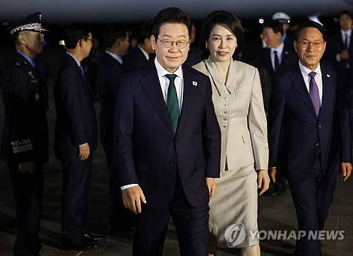 미국 방문 마친 이재명 대통령 [연합뉴스 제공]