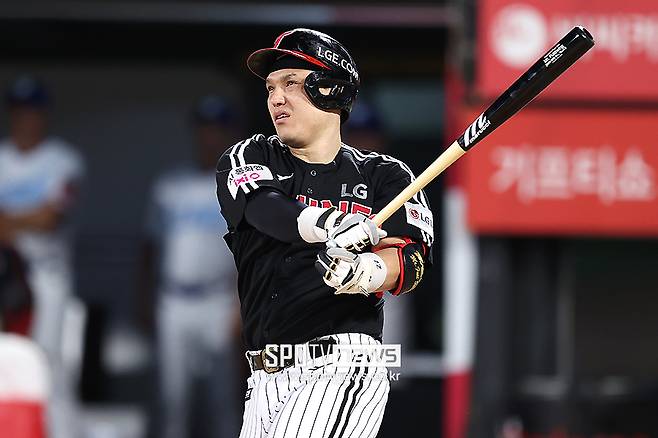 ▲ 27일 대전 한화전에서 전날 미스 플레이의 빚을 갚는 중요한 2점 홈런을 터뜨린 박동원 ⓒ곽혜미 기자