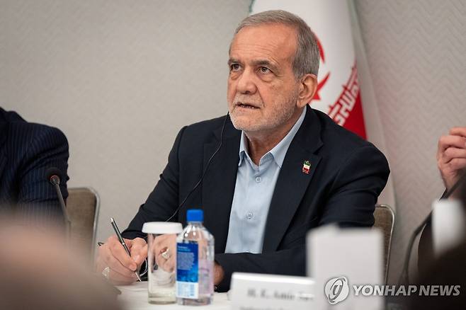 마수드 페제시키안 이란 대통령 [AP=연합뉴스. 재판매 및 DB 금지]