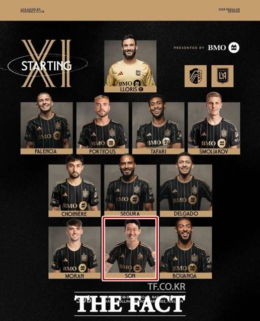 28일 LAFC의 스타팅 11에 이름을 올린 손흥민./LAFC