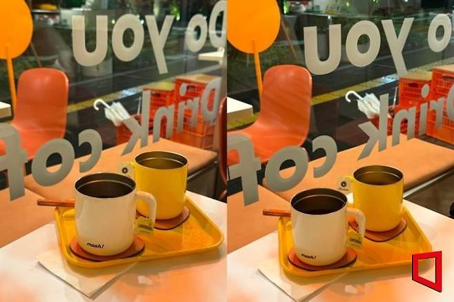 같은 조건에서 아이폰 16 프로로 찍은 사진(왼쪽)과 아이폰 에어로 찍은 사진. 이명환 기자