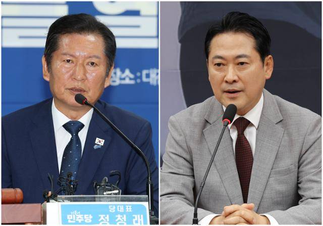 정청래 더불어민주당 대표와 장동혁 국민의힘 대표.