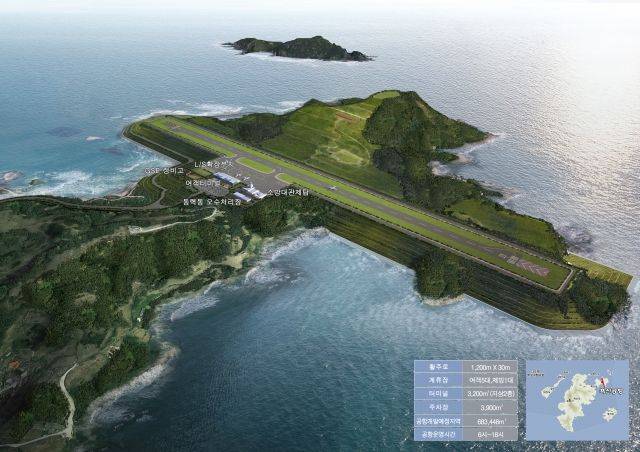 흑산공항 전 조감도. 전남도 제공