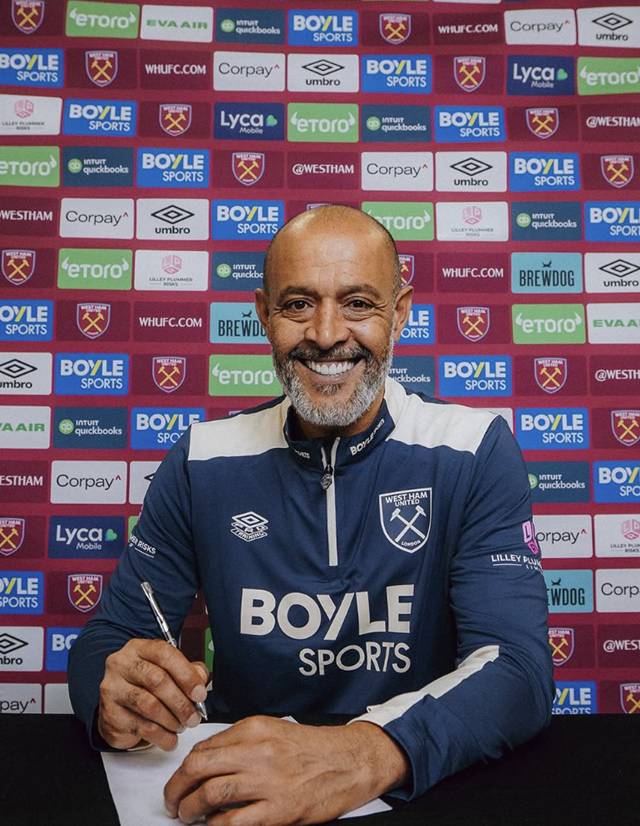 누누 에스피리투 산투 웨스트햄 감독 선임 오피셜. /사진=웨스트햄 SNS