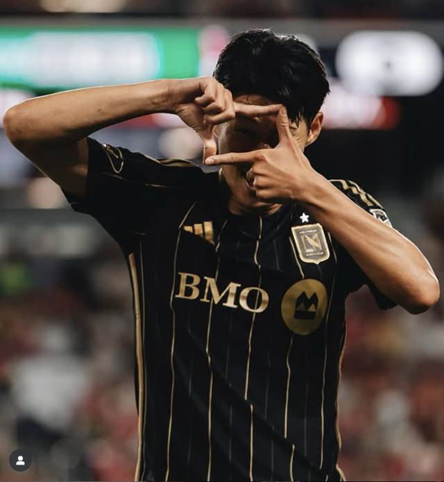 손흥민의 골 세리머니. /사진=LAFC SNS