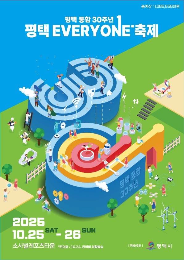 평택시 통합 30주년 기념 '평택 EVERYONE 축제' 포스터 [평택시 제공. 재판매 및 DB 금지]