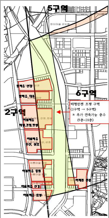 야탑동과 이매동 일대 고도제한 완화 내용.(사진=성남시)