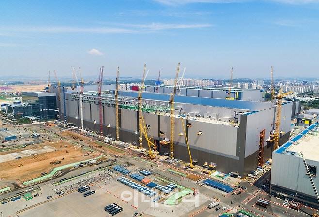 삼성전자 평택캠퍼스 P2라인 공사 현장.(사진=삼성전자)