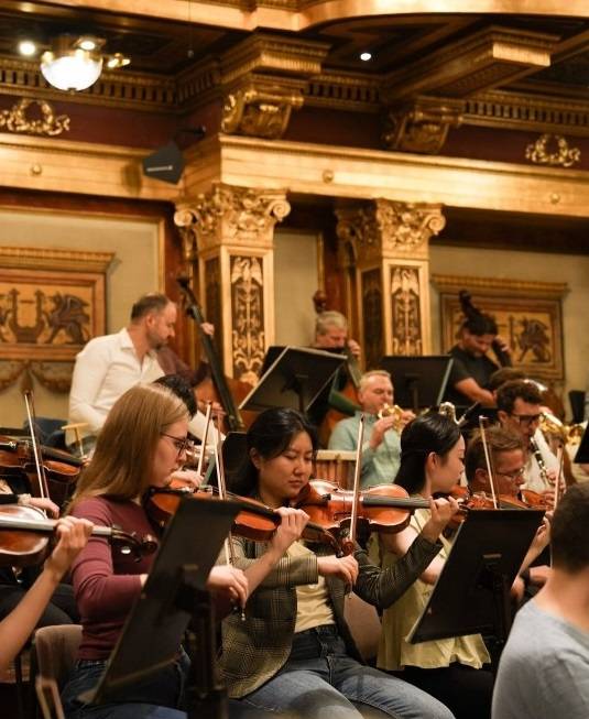 Violinist Hannah Cho performs at the Musikverein in Vienna, Austria, in this photo from the Vienna Philharmonic’s Instagram. [SCREEN CAPTURE]