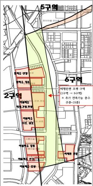 고도제한 완화 지역 [성남시 제공]
