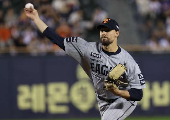 한화 라이언 와이스 선수 *지난 25일 두산전