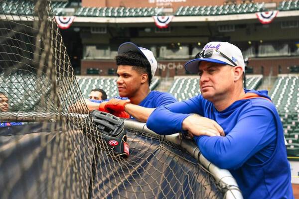 후안 소토와 멘도사 감독(사진=뉴욕 메츠)