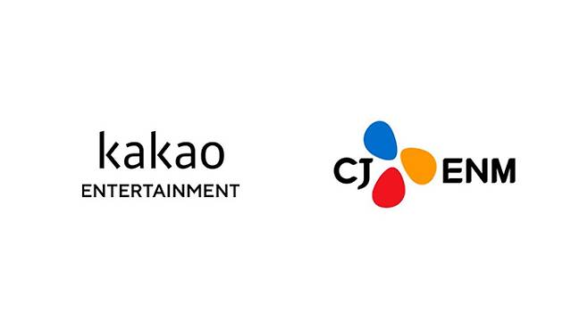 카카오엔터테인먼트, CJ ENM CI (출처:각 사)