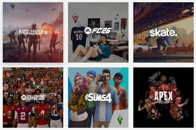 EA 대표 게임 라인업