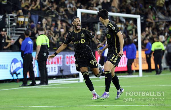 드니 부앙가(왼쪽)와 손흥민(이상 LAFC). 게티이미지코리아