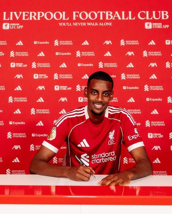 알렉산데르 이사크(리버풀). 리버풀 인스타그램 캡처
