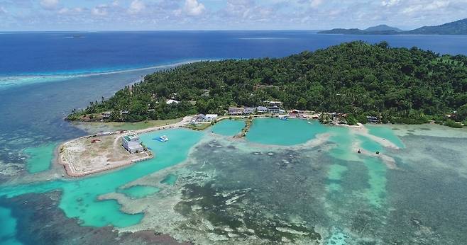 한국해양과학기술원(KIOST) 산하 태평양해양과학기지가 위치한 미크로네시아 추크주 웨노섬. [사진 = 연합뉴스]