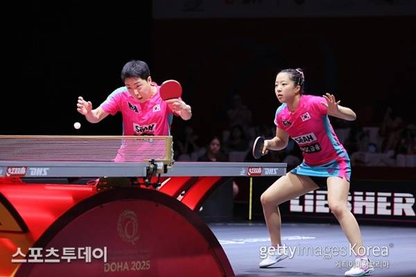 임종훈-신유빈 / 사진=Gettyimages 제공