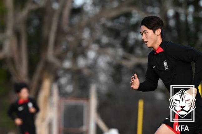 축구 국가대표팀 수비수 김지수. /사진=대한축구협회 제공
