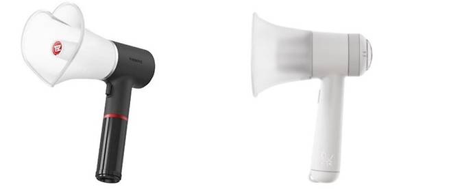 좌- 더보이즈 응원봉 / 우- QWER 응원봉