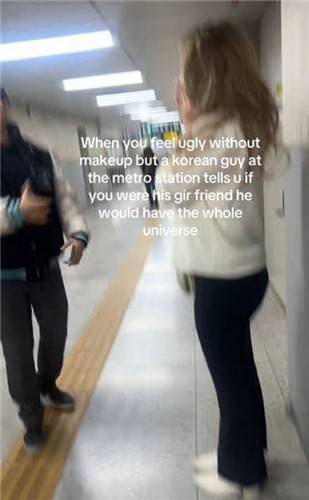 실제로 홍대가이를 만난 외국인 [틱톡 'rashinmalak' 캡처. 재판매 및 DB 금지]