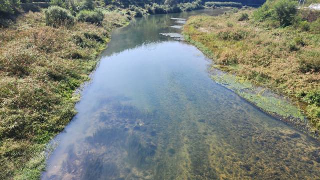 하루 만에 흐려졌다 다시 맑아진 내성천. 손병현 기자