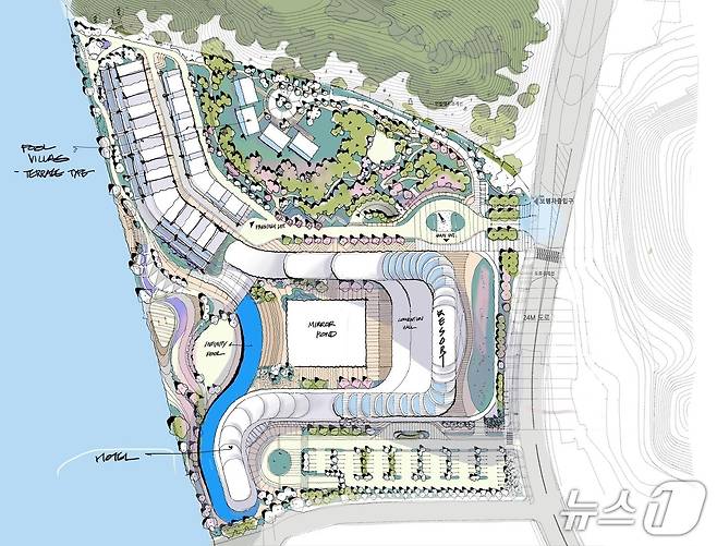 춘천 두산연수원 부지 내 숙박시설 배치계획.(춘천시 제공, 재판매 및 DB금지)