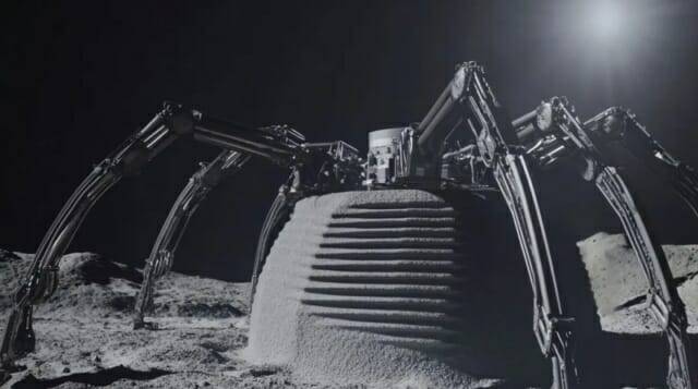 거미 모양의 완전 자율형 로봇 ‘샬럿’은 3D 프린팅 기술로 하루 만에 주택을 짓는다. (출처=크레스트 로보틱스)