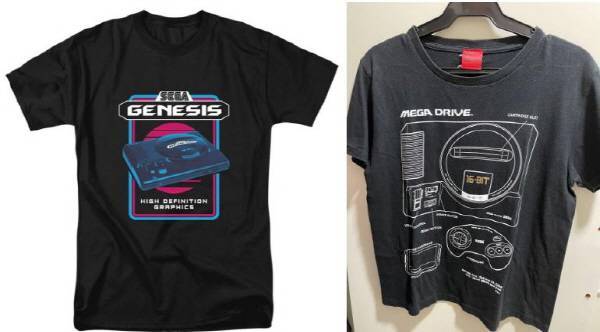 세가 메가드라이브 기반의 티셔츠들