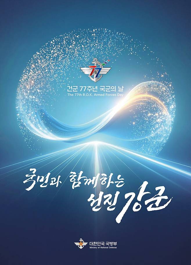 국방부가 만든 올해 국군의 날 행사 관련 각종 홍보물에는 `건군 77주년 국군의 날’이라 적혀 있다. 국방부 제공