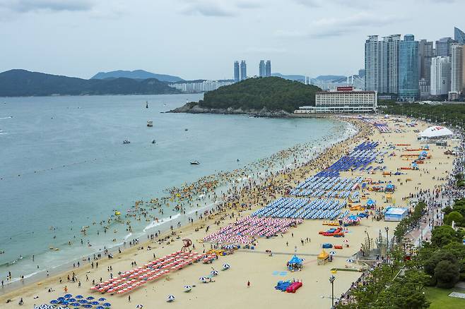 부산 해운대해수욕장. 클립아트코리아
