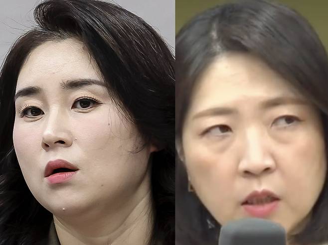 김계리 변호사(좌)와 장윤미 더불어민주당 대변인. /사진=연합뉴스, CBS유튜브