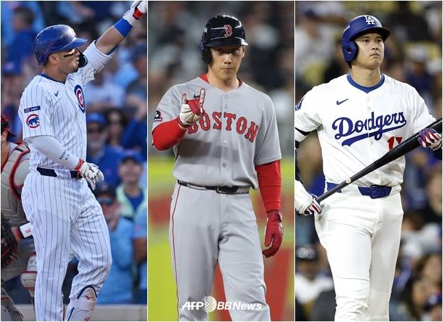 스즈키 세이야(왼쪽부터), 요시다 마사타카, 오타니 쇼헤이. /AFPBBNews=뉴스1