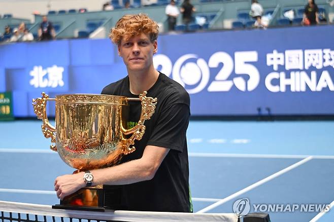 중국 대회에서 우승한 신네르 [AFP=연합늅스]
