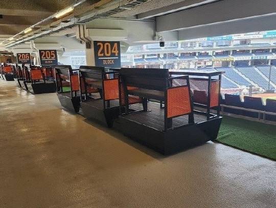 대전한화생명볼파크 장애인 관람석이 특별석으로 둔갑된 모습. 대전시 제공