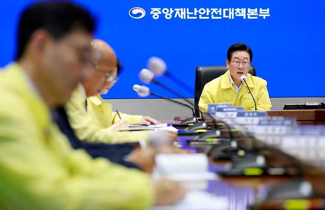 이재명 대통령이 9월28일 서울 종로구 정부서울청사 중앙재난상황실에서 열린 국가정보자원관리원 화재 관련 중앙재난안전대책본부 회의에서 발언하고 있다.ⓒ뉴시스
