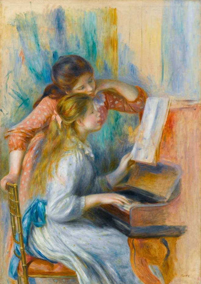 ǿ ͽƮ Ƹ Pierre-Auguste RenoirǾƳ ġ ҳ Girls at the Piano1892, ĵ ä, 116 x 81 cm Musée de lOrangerie, Paris, inv. RF 1960 16GNC Media 