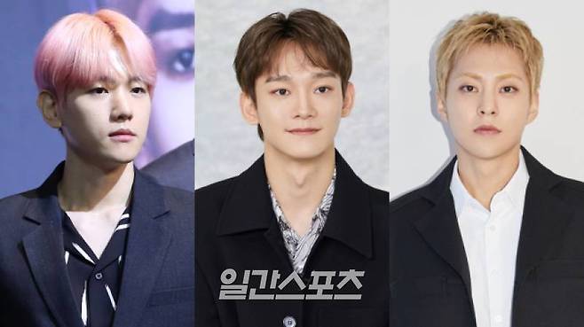 왼쪽부터 백현, 첸, 시우민. (사진=IS포토)